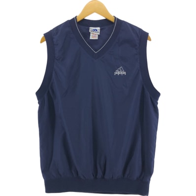 古着 90年代 アディダス adidas GOLF Vネック ウォームアップベスト メンズM相当 ヴィンテージ/eaa526211