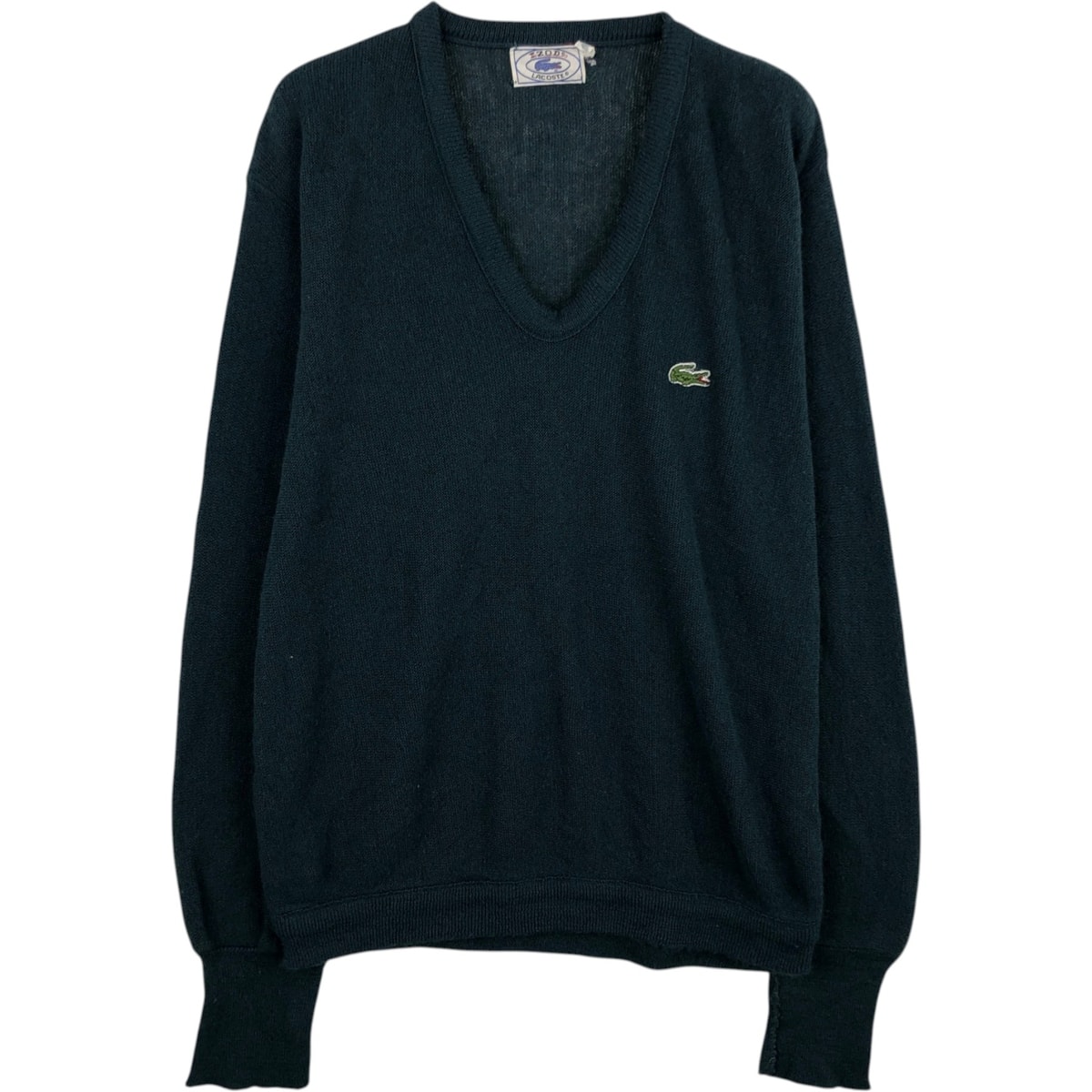 古着 80年代 ラコステ LACOSTE IZOD Vネック コットンニットセーター メンズM相当 ヴィンテージ/eaa627533