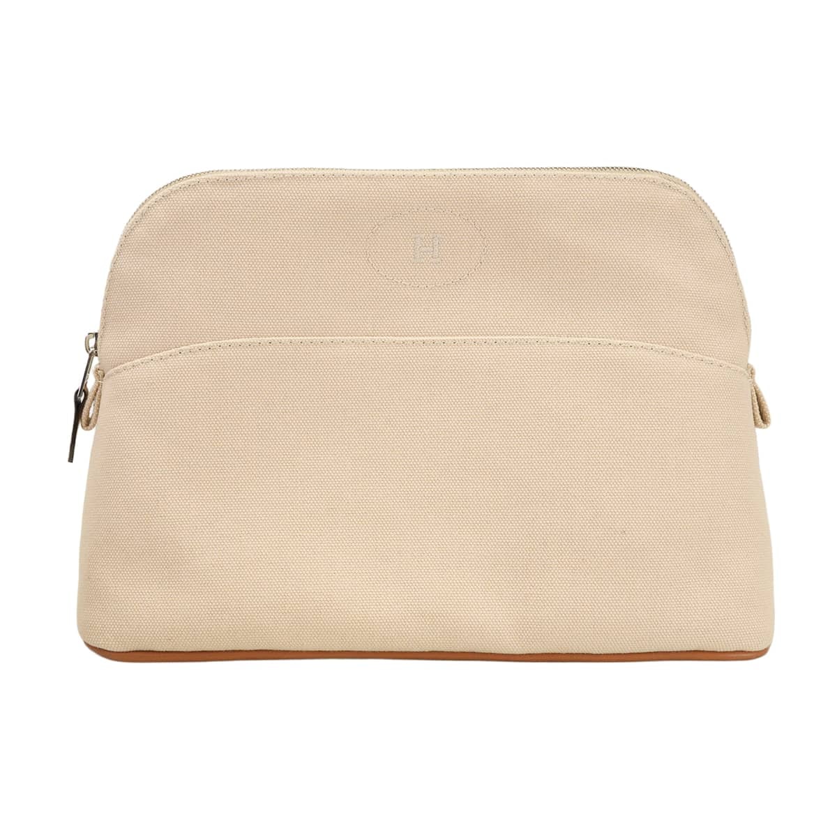HERMES エルメス ポーチ ボリードポーチ 31 GM ナチュラル コットン100% シルバー金具 新品未使用