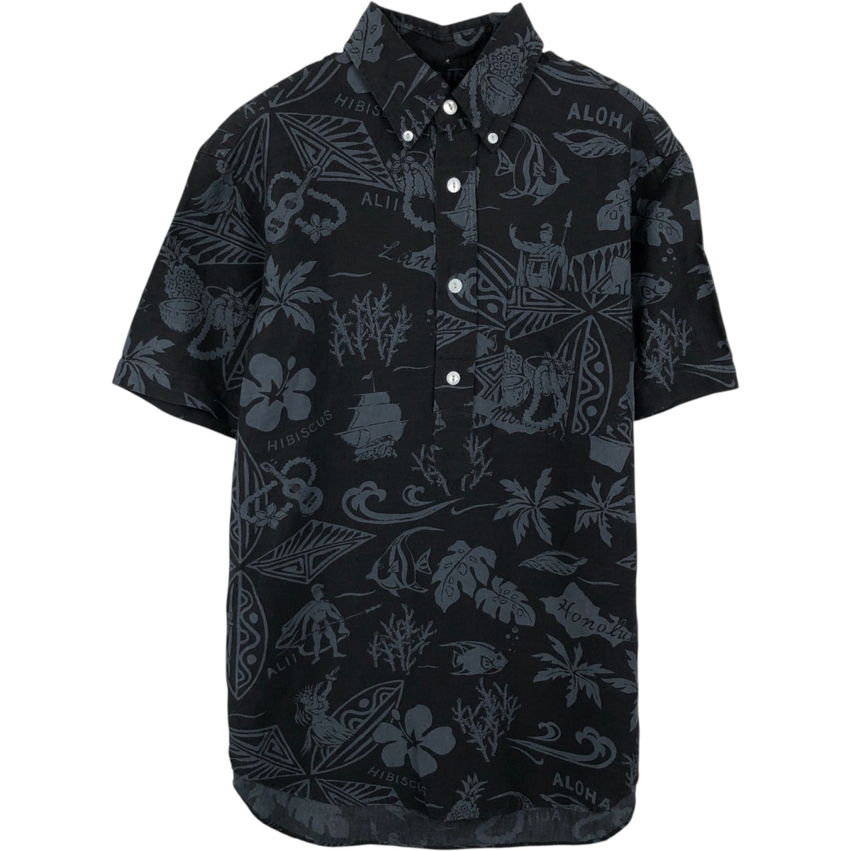 古着 ラルフローレン Ralph Lauren 総柄 ボタンダウン プルオーバー ハワイアンアロハシャツ メンズS相当/eaa647723
