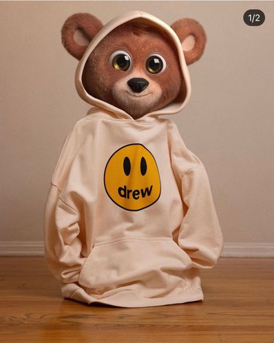 drew house mascot deconstructed hoodie "Off White"
