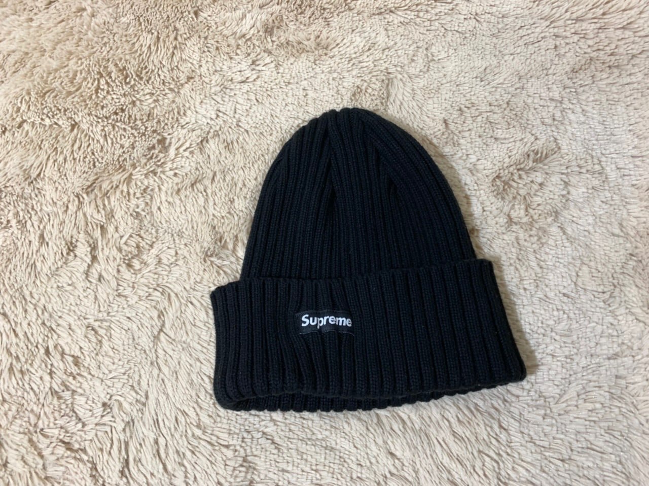 Supreme Overdyed Beanie "Black"(19SS)