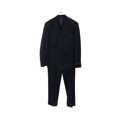 ルイ・ヴィトン LOUIS VUITTON LVロゴボタン ダブルブレスト スーツ 衣料品 ウール メンズ ネイビー系 【中古】