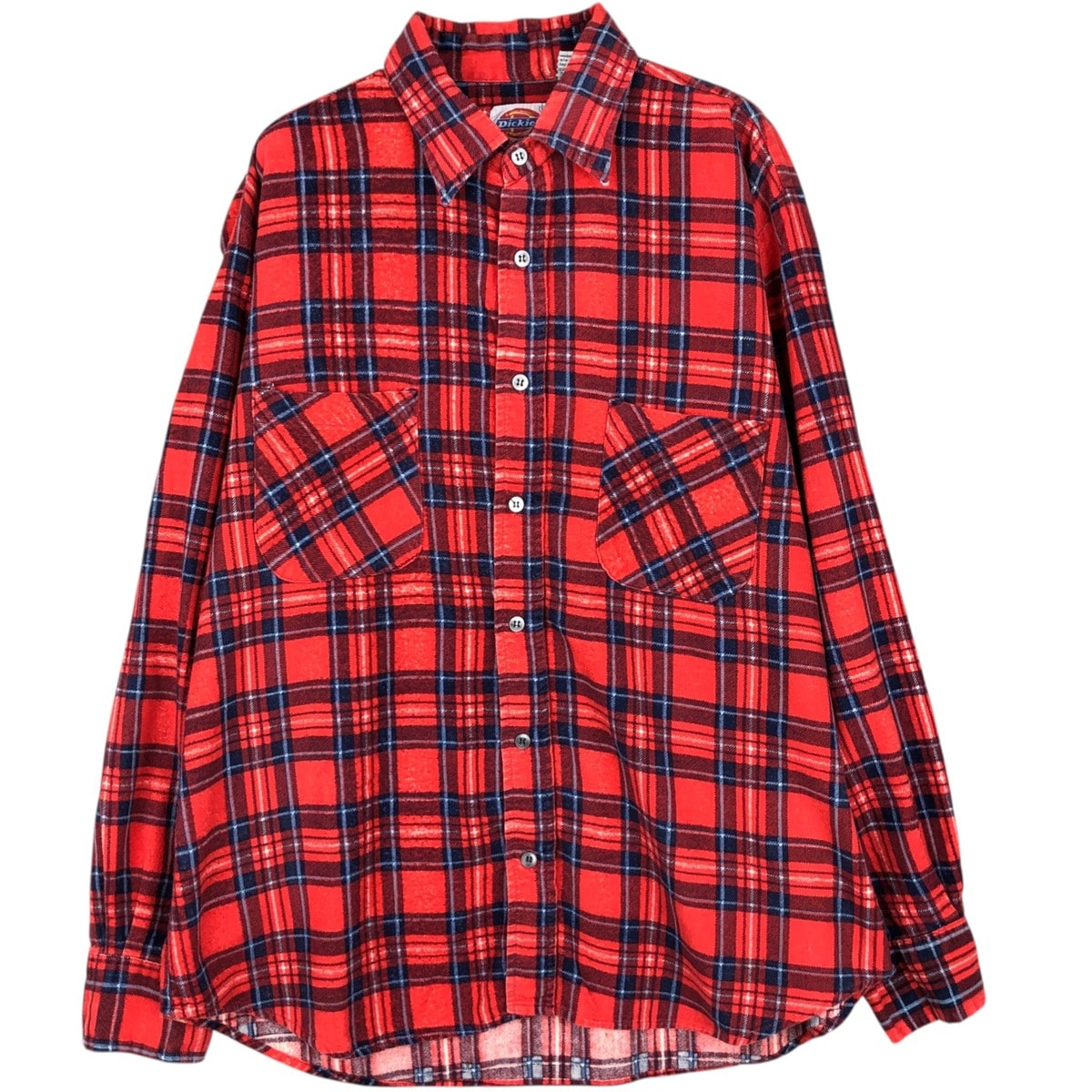 古着 80~90年代 ディッキーズ Dickies 長袖 フランネルチェックシャツ メンズL相当 ヴィンテージ/eaa477890