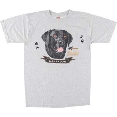 古着 フルーツオブザルーム FRUIT OF THE LOOM LABRADOR ラブラドール 犬柄 アニマルTシャツ メンズM相当/eaa564587