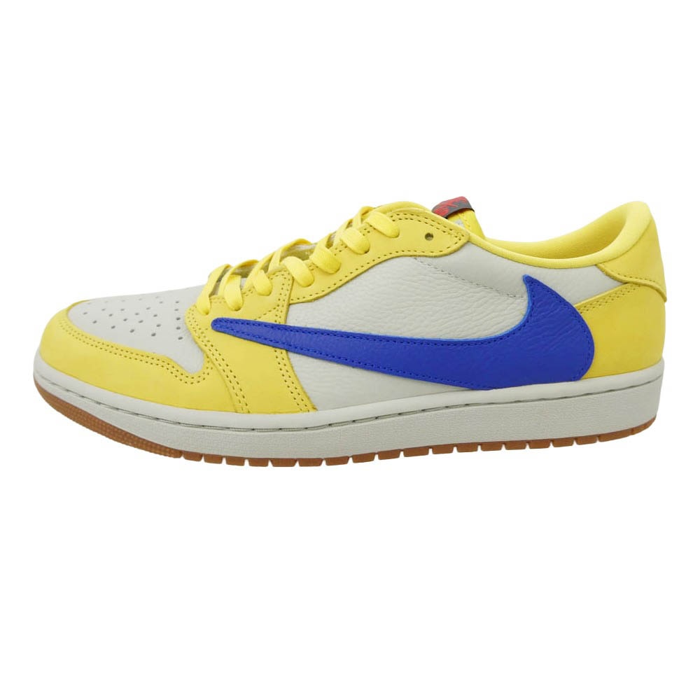 NIKE ナイキ DZ4137-700 【フェイクバスターズ鑑定済】× Travis Scott Women's Air Jordan 1 Retro Low OG Canary トラヴィススコット ローカット スニーカー 【極上美品】【中古】