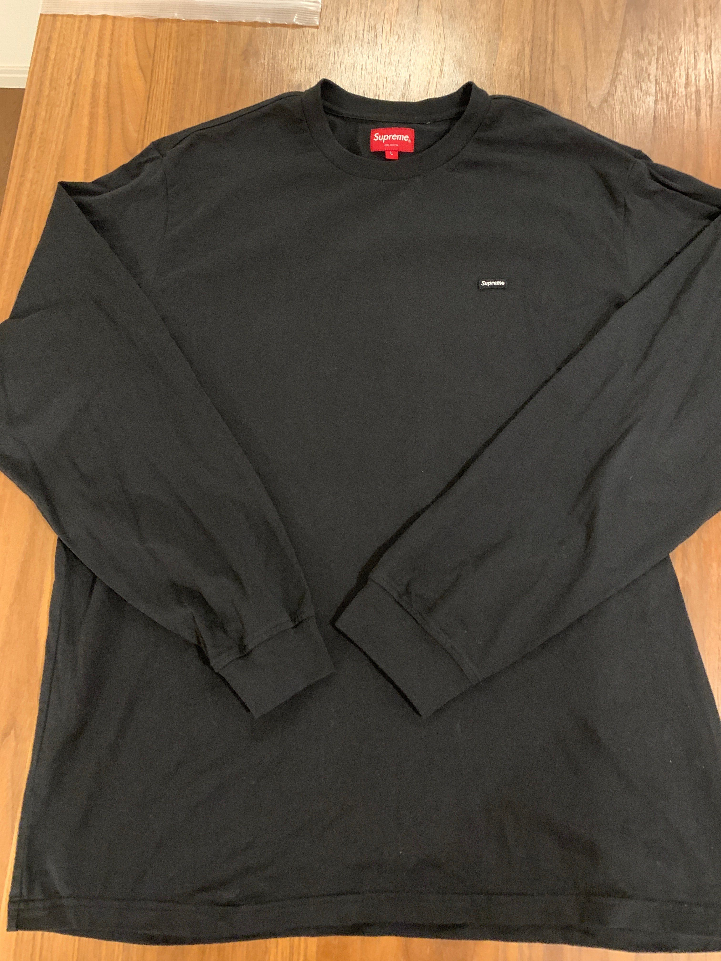Supreme Small Box L/S Tee "Black"(22SS)