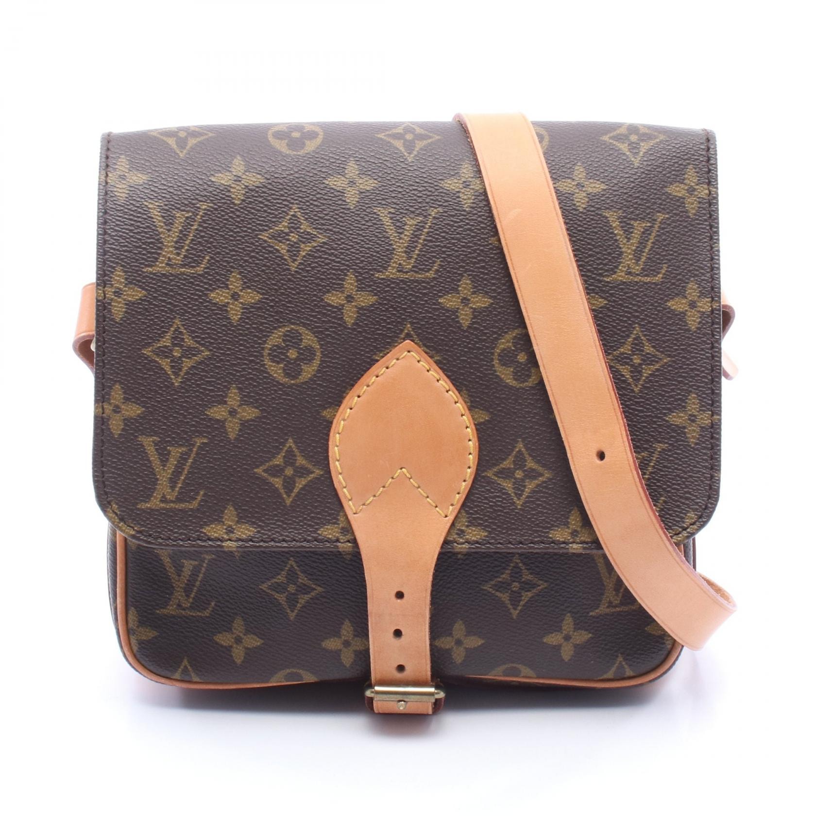 ルイ・ヴィトン LOUIS VUITTON カルトシエールMM ショルダーバッグ バッグ PVCコーティングキャンバス レザー モノグラム レディース ブラウン系 M51253 【中古】