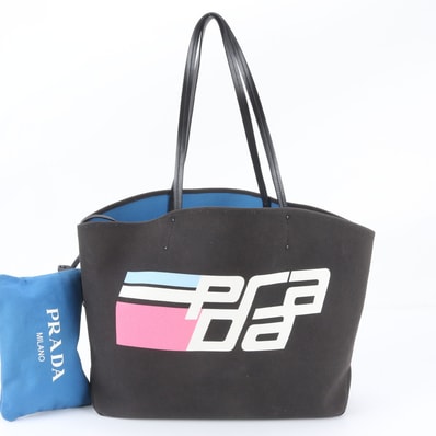 ■美品 プラダ トート バッグ レザー×キャンバス