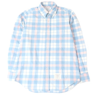 美品 トムブラウン
長袖シャツ ブルー ピンク メンズ 2 MWL272A