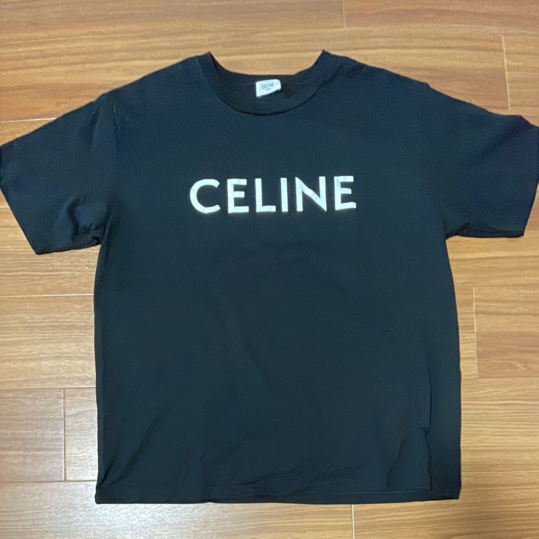 セリーヌ メンズ セリーヌ ルーズ Tシャツ / コットンジャージー "ブラック/ホワイト" 2X681671Q.38AW