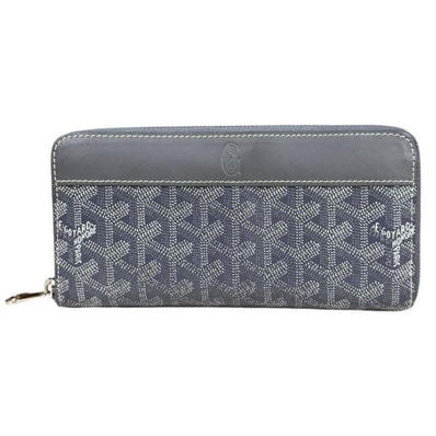 ゴヤール ヘリンボーン マティニョン ジップGM 長財布 コーティングキャンバス ユニセックス GOYARD 中古