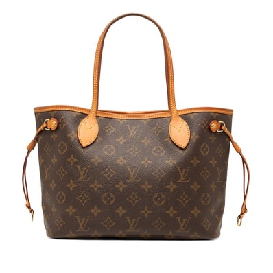 ルイ ヴィトン モノグラム ネヴァーフルPM ハンドバッグ トートバッグ M40155 ブラウン PVC レザー レディース LOUIS VUITTON 【中古】