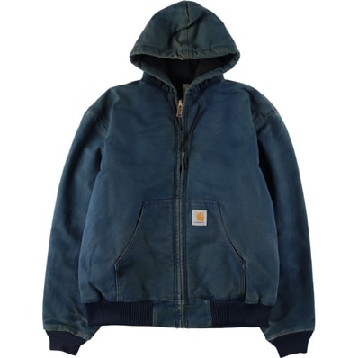 古着 カーハート Carhartt アクティブジャケット 中綿入り ダックフルジップパーカー メンズL相当/eaa636564
