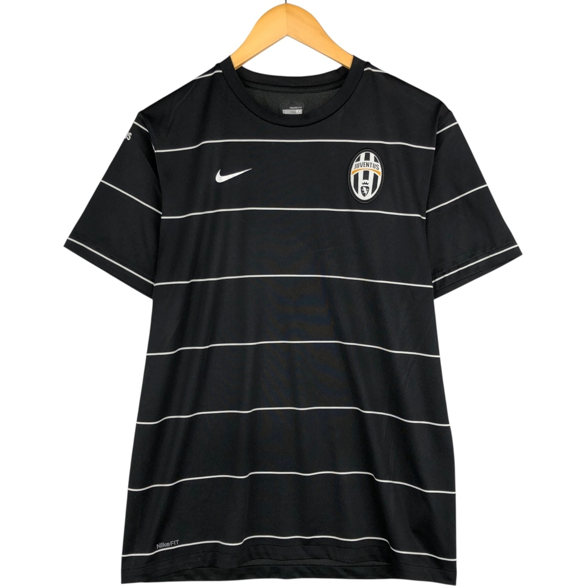 古着 ナイキ NIKE SERIE A/B セリエA/B JUVENTUS FC ユベントスFC ボーダー柄 サッカーユニフォーム ゲームシャツ メンズM相当/eaa629714