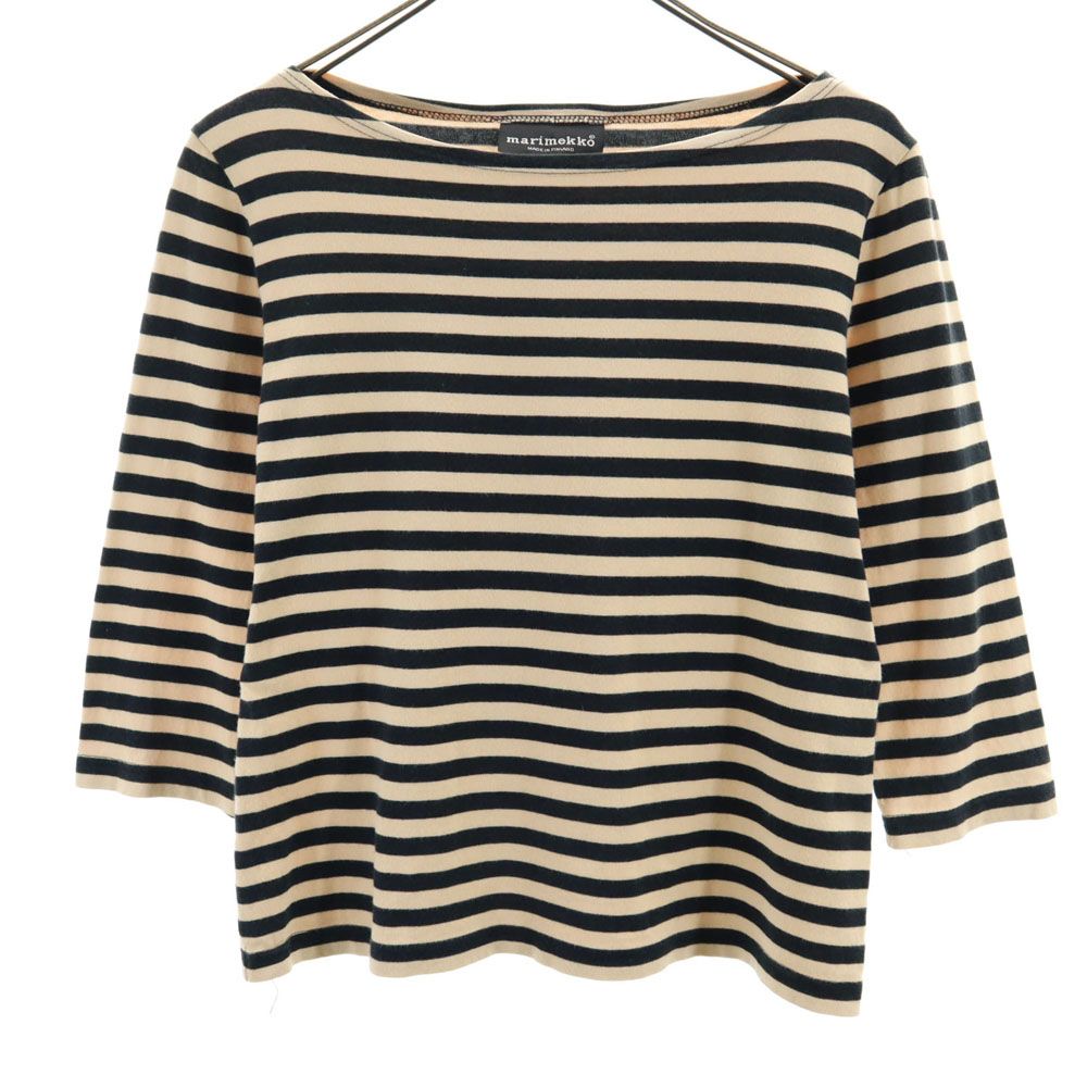 marimekko 7分袖 ボートネック Tシャツ