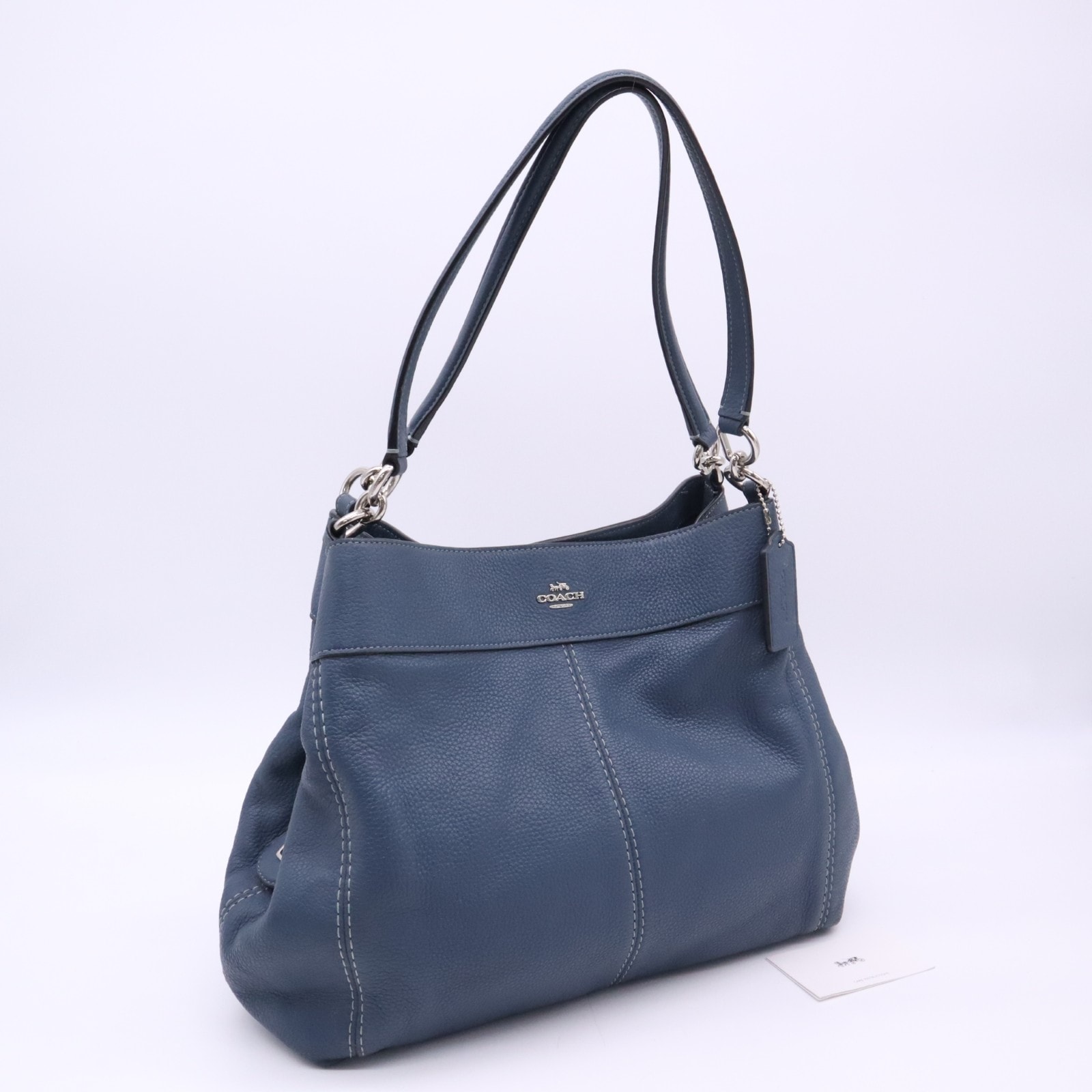 COACH コーチ ペブルドレザー レクシー ショルダーバッグ F28997 ハンドバッグ ネイビー ペブルドレザー レディース
