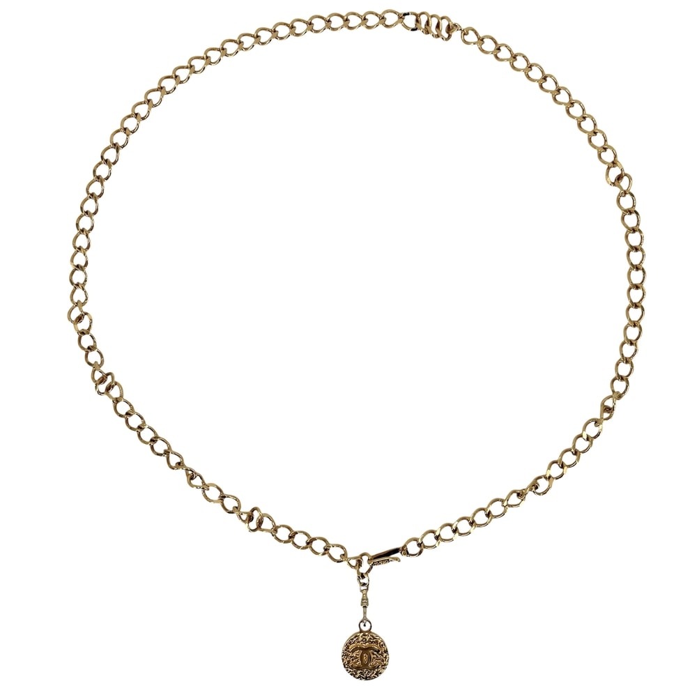 CHANEL シャネル ベルト ラウンド ココマーク ヴィンテージ アクセサリー GP    レディース 約112.0g 1982年【中古品】