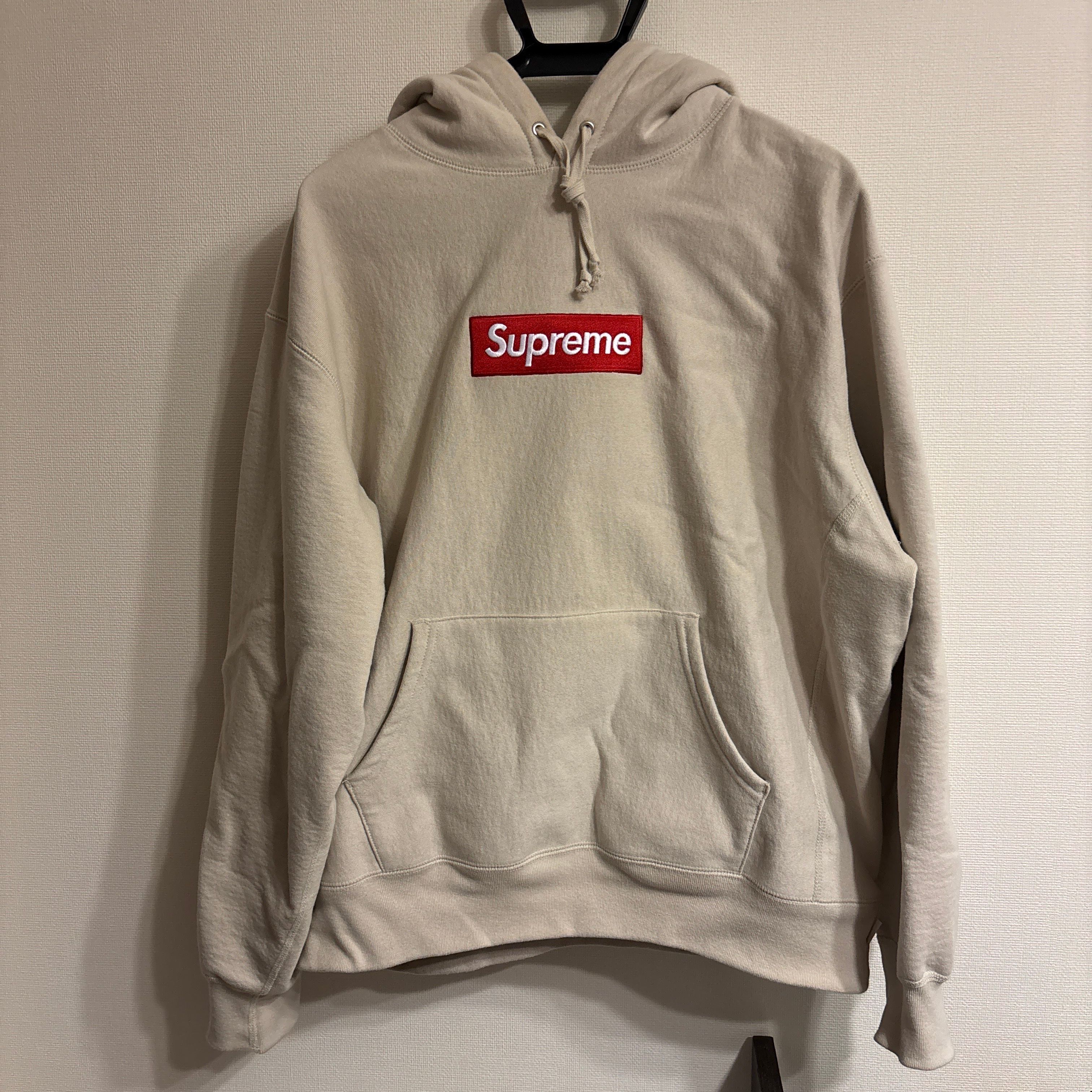 Supreme Box Logo Hooded Sweatshirt "Stone" (24FW)