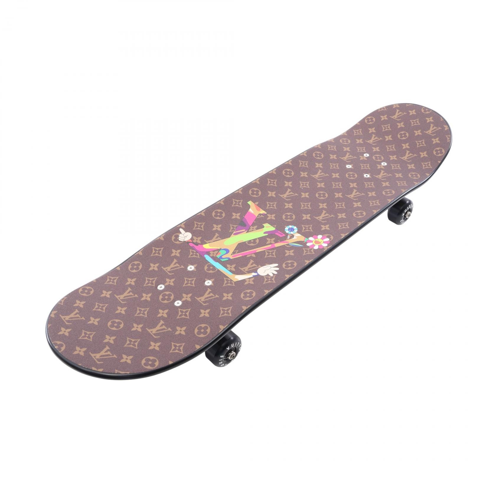 ルイ・ヴィトン LOUIS VUITTON LV × TM Superflat Characters Skateboard アクセサリー ウッド メンズ レディース ブラウン系 / マルチカラー 【中古】