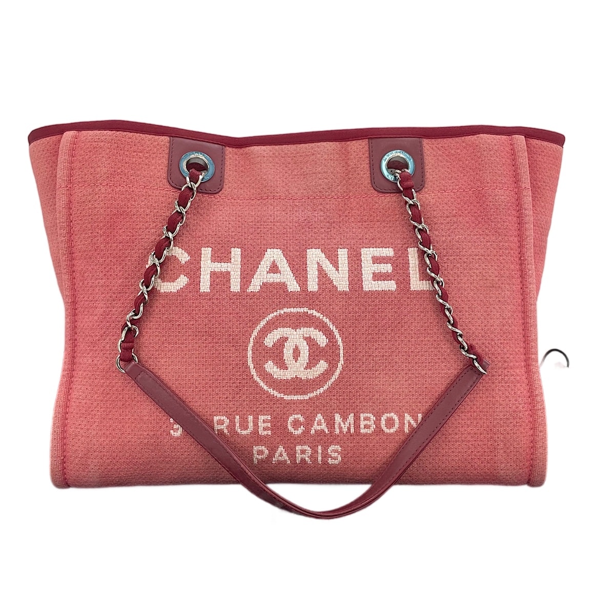 シャネル CHANEL キャンバス ドーヴィル トートバッグ【中古】