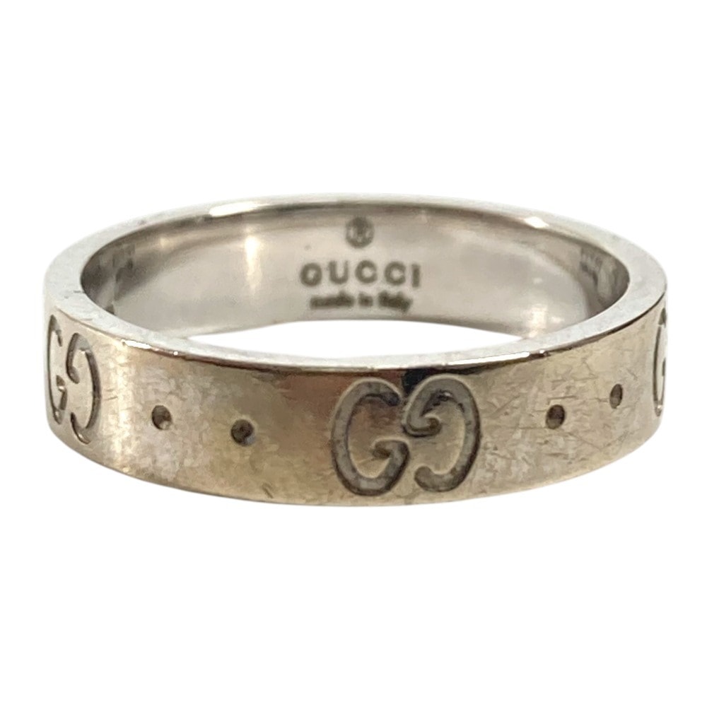 グッチ GUCCI GG ロゴ アイコンリング K18 金 18K アクセサリー ジュエリー リング・指輪 WG750 シルバー