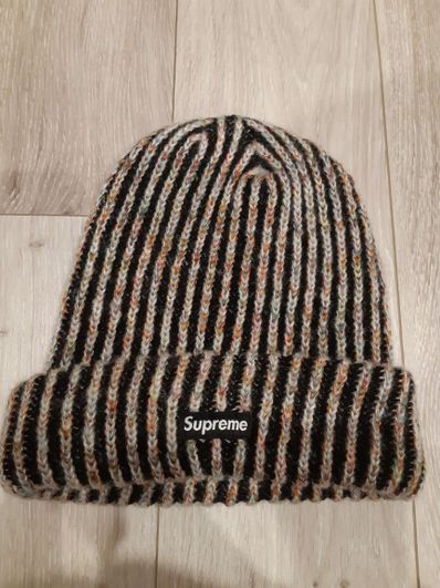 Supreme Rainbow Knit Loose Gauge Beanie "Black" (20FW)