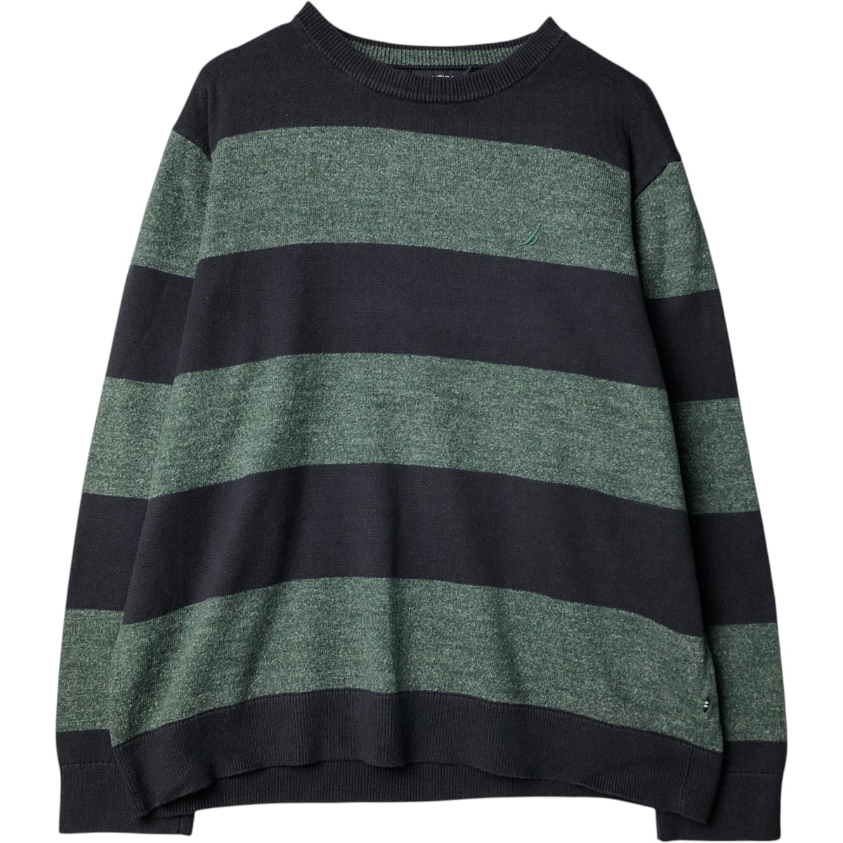 古着 00年代~ ノーティカ NAUTICA ボーダー柄 コットンニットセーター メンズXL相当/eaa580884