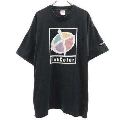 FRUIT OF THE LOOM フルーツオブザルーム 90s オールド 半袖 Tシャツ XL ブラック シングルステッチ