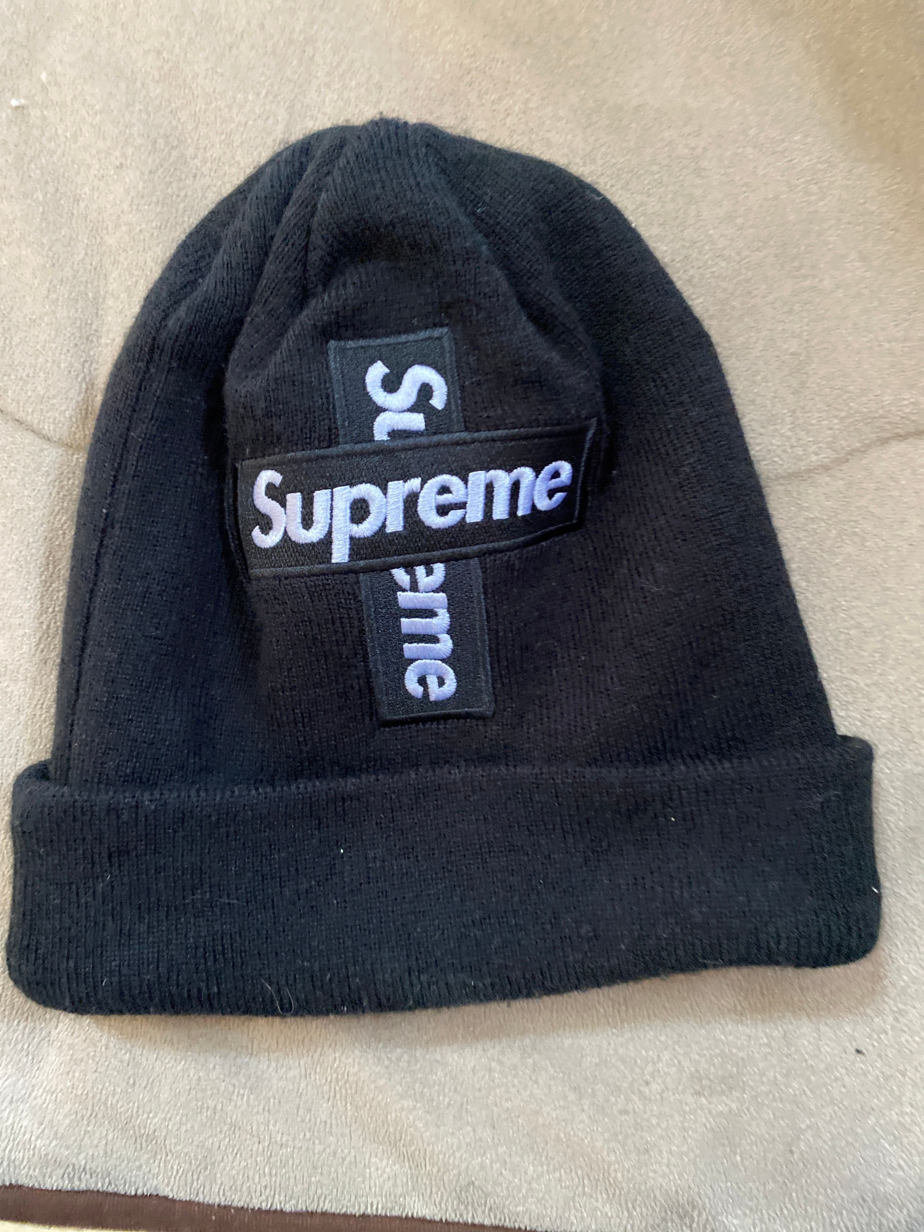 Supreme New Era® Cross Box Logo Beanie "Black"