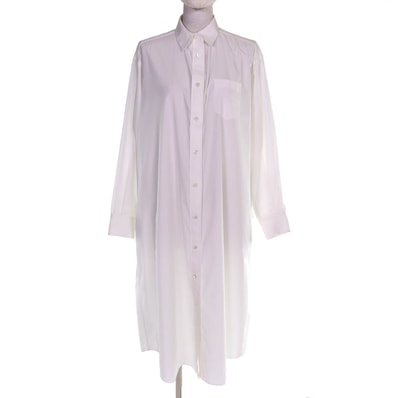 極美品 サカイ 長袖 ロング シャツワンピース ホワイト 1 21-05658