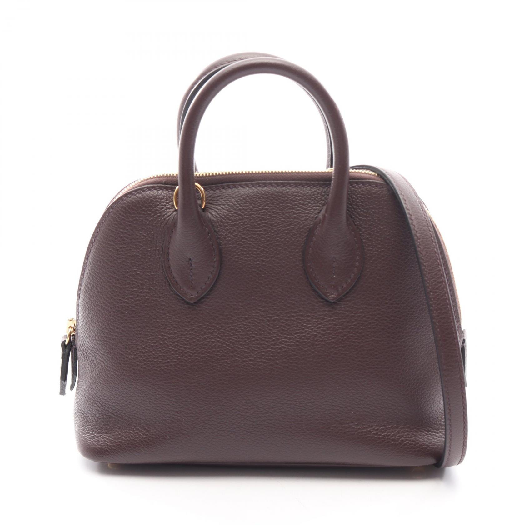 エルメス HERMES ボリード1923 ミニ 2WAY ハンドバッグ バッグ レザー エバーカラー エバーカラー ルージュセリエ Z刻印(2021年製造) レディース ブラウン系 / ピンク系 【中古】