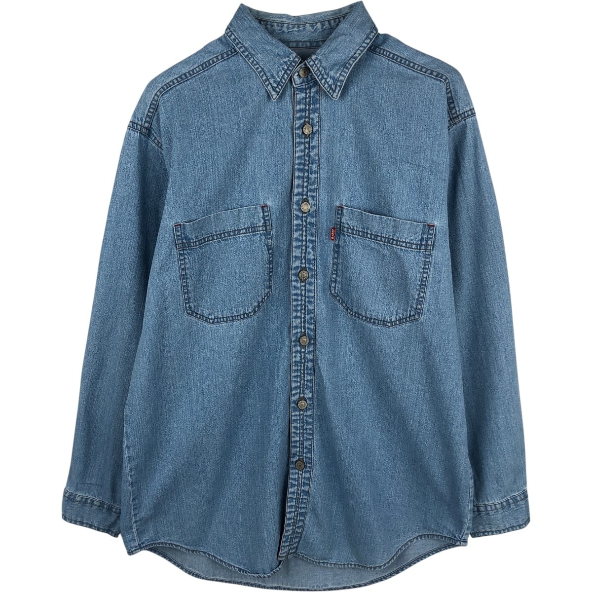 古着 ~00年代 リーバイス Levi's RED TAB 長袖 デニムシャツ メンズM相当/eaa672387