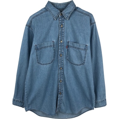 古着 ~00年代 リーバイス Levi's RED TAB 長袖 デニムシャツ メンズM相当/eaa672387