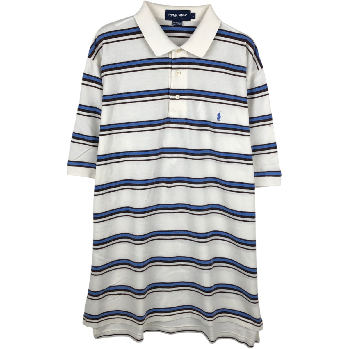 古着 ラルフローレン Ralph Lauren CHAPS GOLF 半袖 ボーダー ポロシャツ メンズL相当/eaa648915