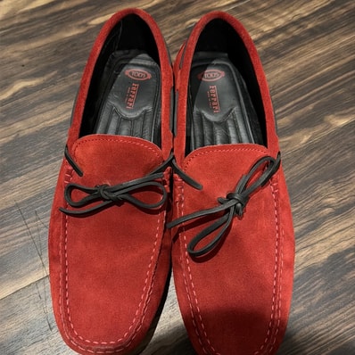 Tod's for Ferrari ゴンミーニ スエード ドライビングシューズ