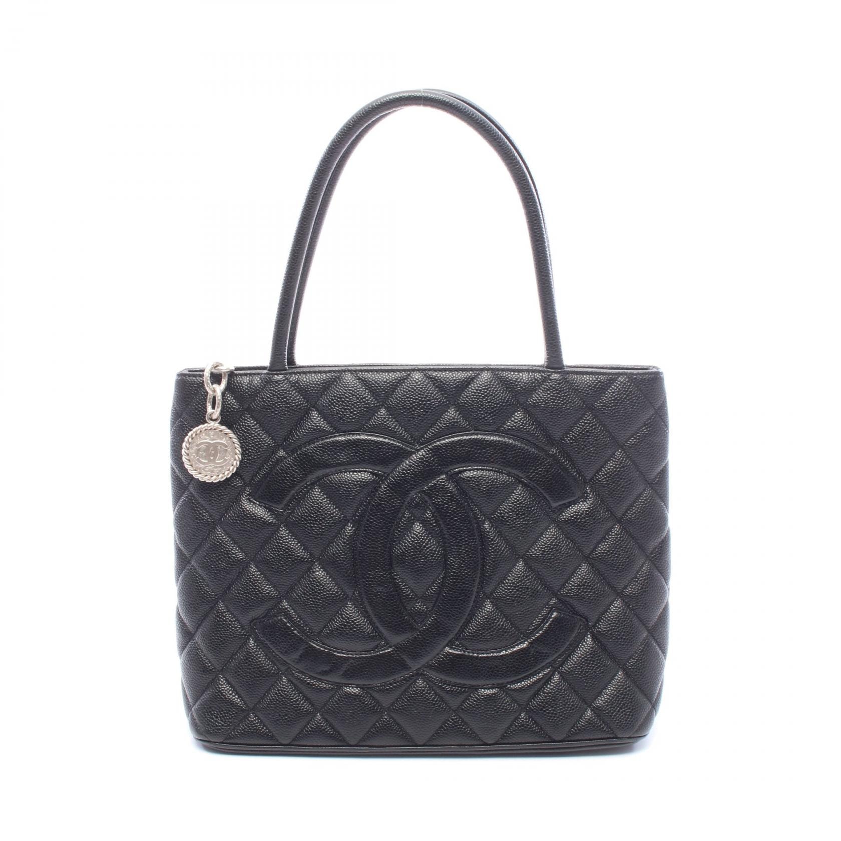 シャネル CHANEL 復刻トート トートバッグ バッグ キャビアスキン(グレインドカーフ) レディース ブラック系 A01804 【中古】