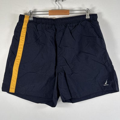 古着 ノーティカ NAUTICA ショートパンツ 大きいサイズ スイムショーツ 水着 ハーフパンツ ワンポイントロゴ 14041 ネイビー メンズ