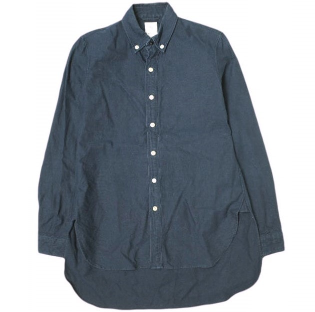 KICS DOCUMENT x BEAMS BOY キクスドキュメント ビームスボーイ 別注 日本製 オックスフォードロングテールBDシャツ 01-1601-0004-09 2 NAVY 長袖 トップス g20432