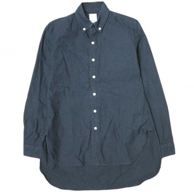 KICS DOCUMENT x BEAMS BOY キクスドキュメント ビームスボーイ 別注 日本製 オックスフォードロングテールBDシャツ 01-1601-0004-09 2 NAVY 長袖 トップス g20432