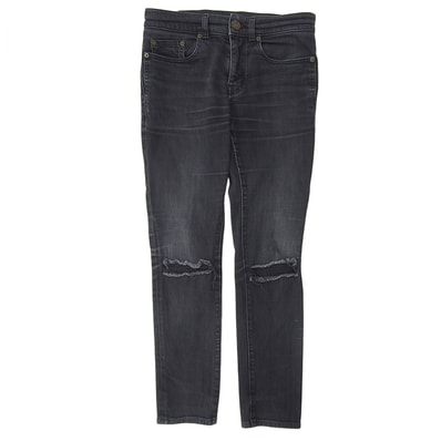 サンローランパリ クラッシュスキニーデニム ボトムス メンズ ブラック 28 470030 Y869L 28