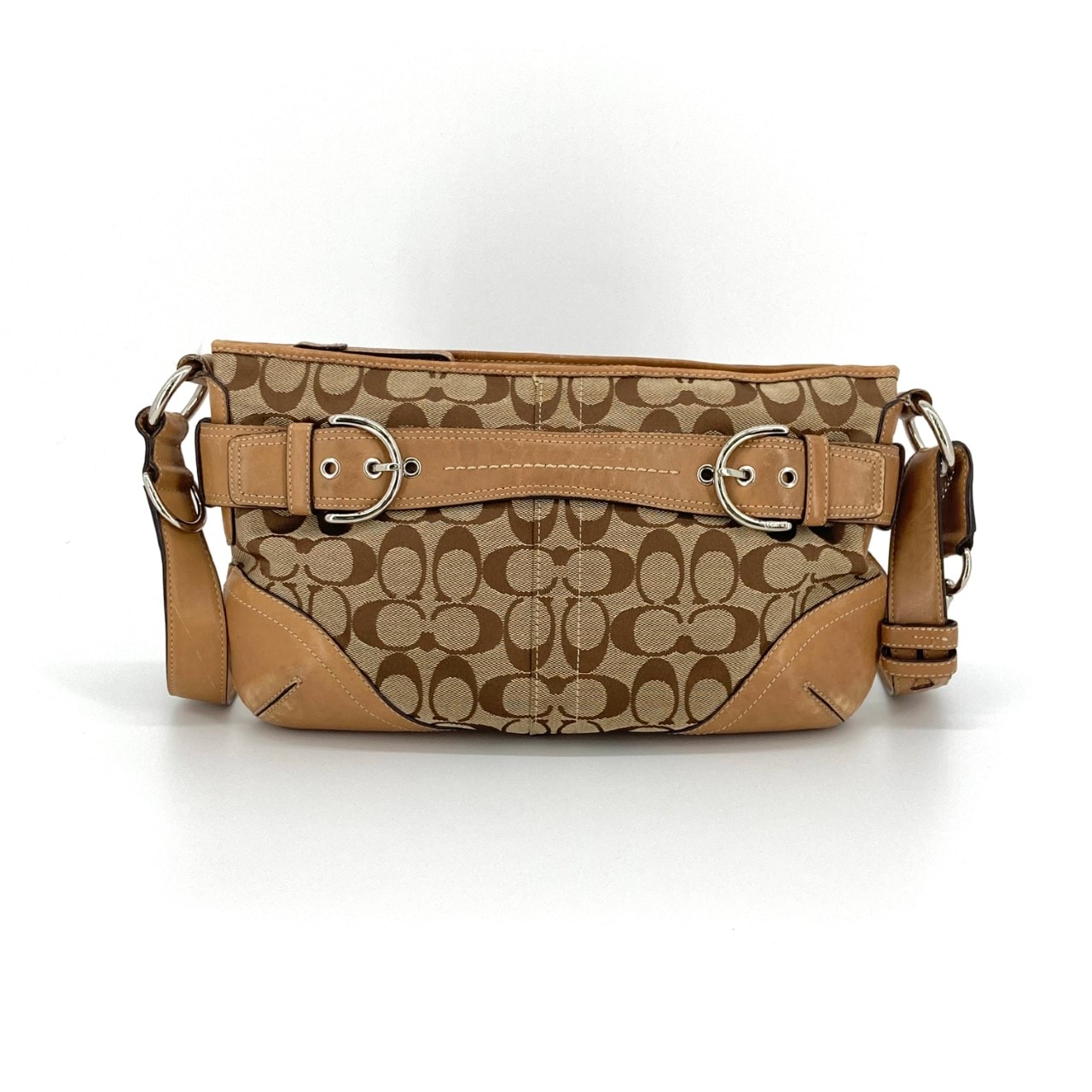 COACH(コーチ) ソーホー シグネチャー F07077 ショルダーバッグ キャメル