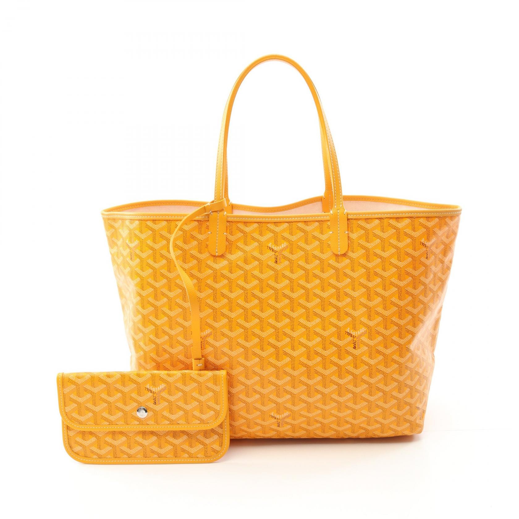 ゴヤール GOYARD サンルイPM トートバッグ バッグ PVCコーティングキャンバス レザー レディース オレンジ系 / マルチカラー 【中古】