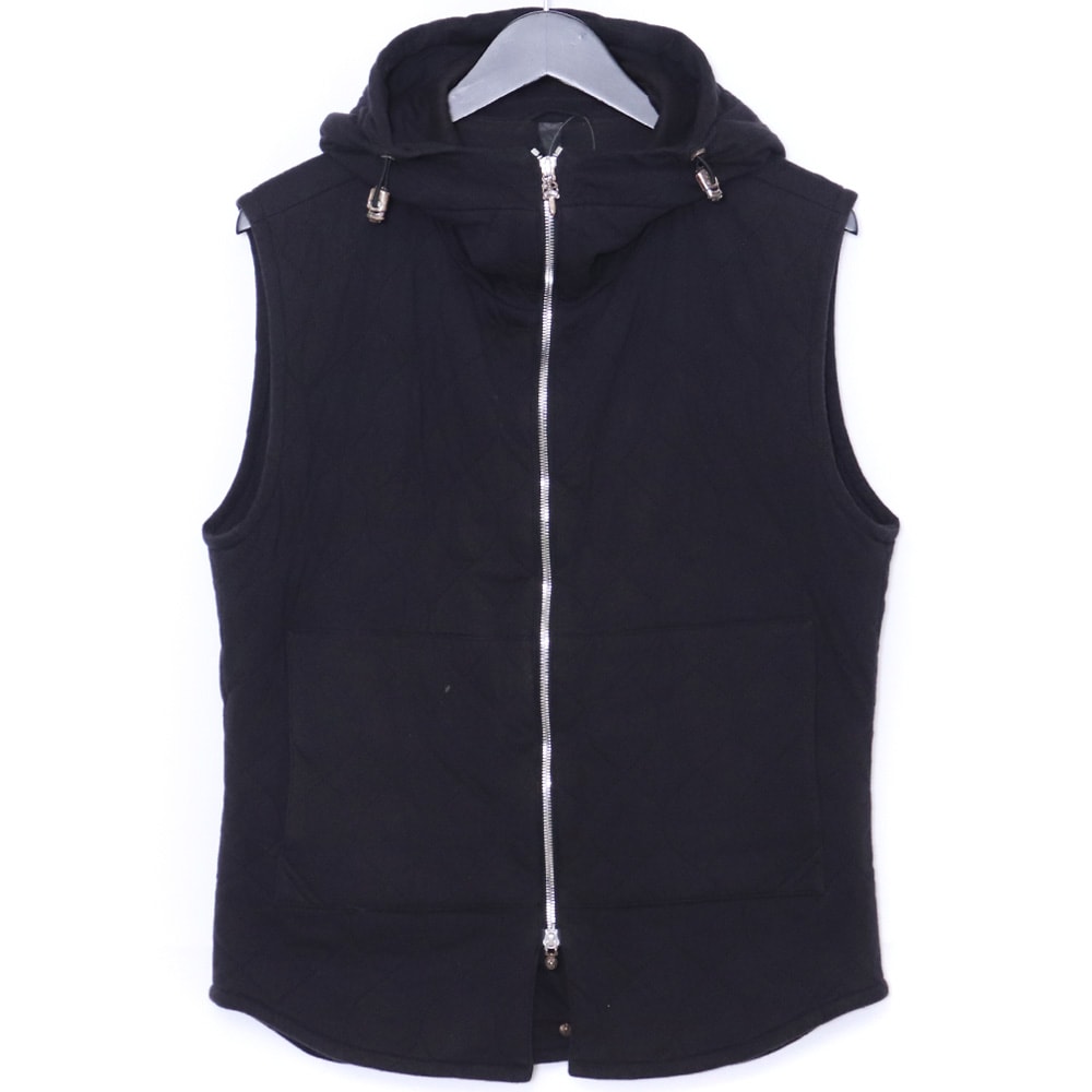CHROME HEARTS キルティングダガージップアップノースリーブパーカー