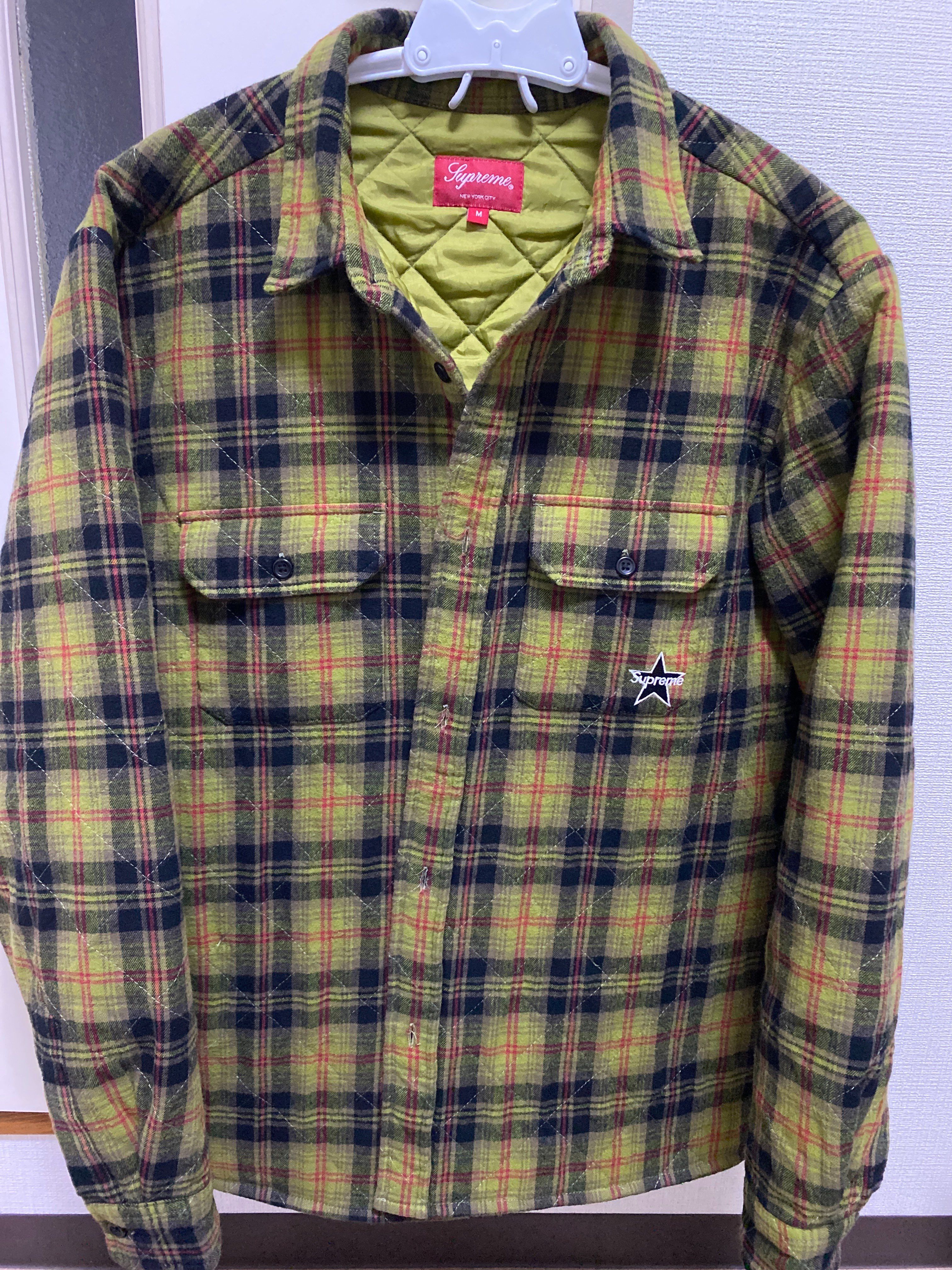 Supreme Quilted Plaid Flannel Shirt "Olive"