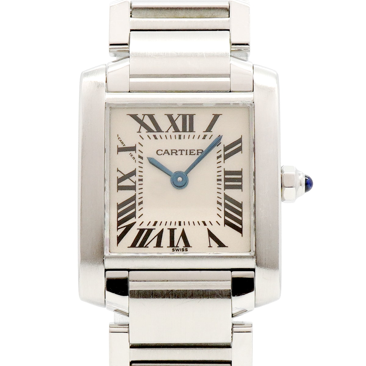 【6whc0242】カルティエ タンクフランセーズ SM W51008Q3 アイボリー文字盤【中古】腕時計 レディース