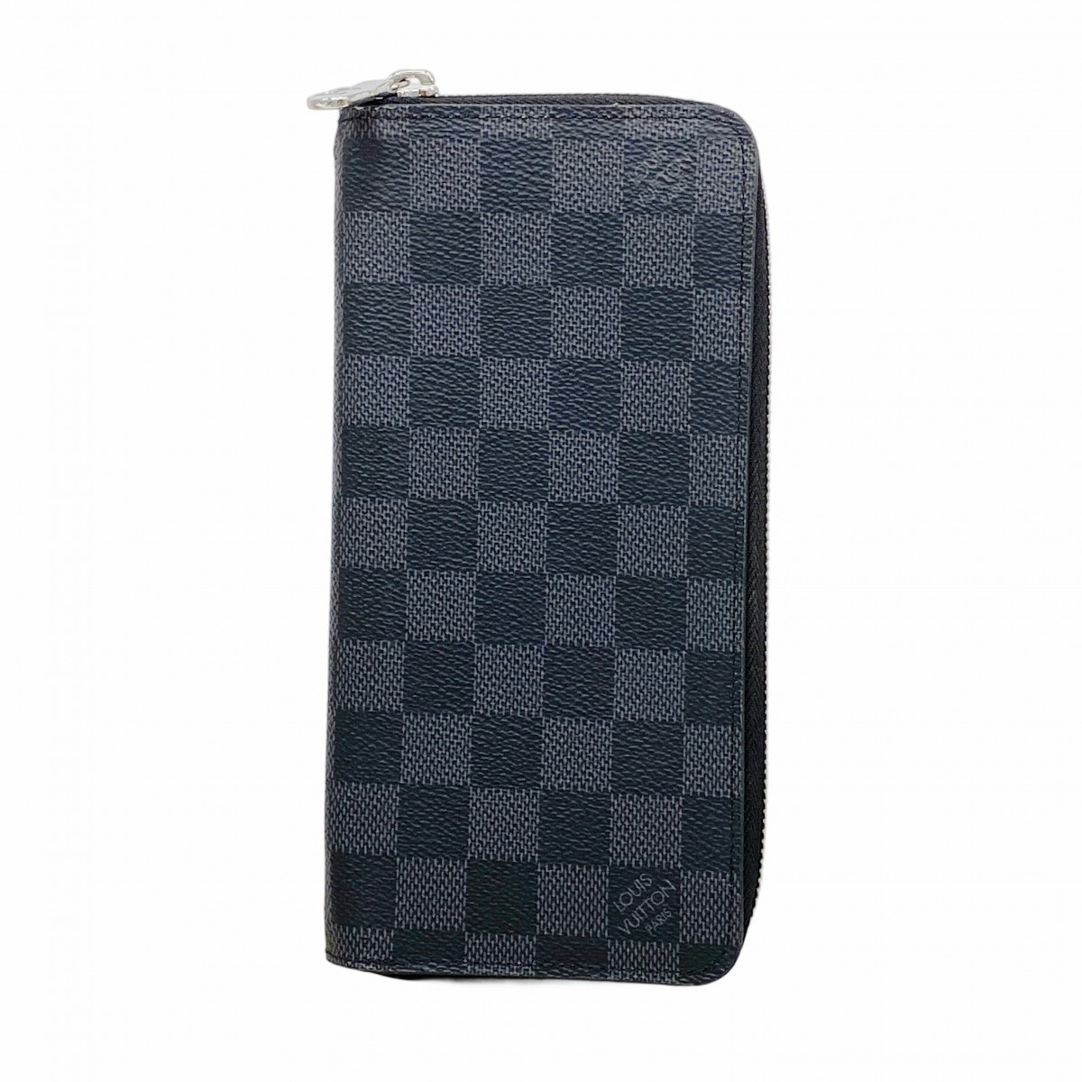 【6fd5444】ルイヴィトン 長財布 ダミエ・グラフィット ジッピーウォレットヴェルティカル N63095 ブラック グレー【中古】メンズ