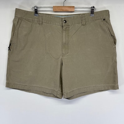 古着 コロンビア Columbia ショートパンツ カーゴ ダック ハーフ 短パン ワンポイントロゴ 半ズボン w40 L8 ベージュ系 メンズ