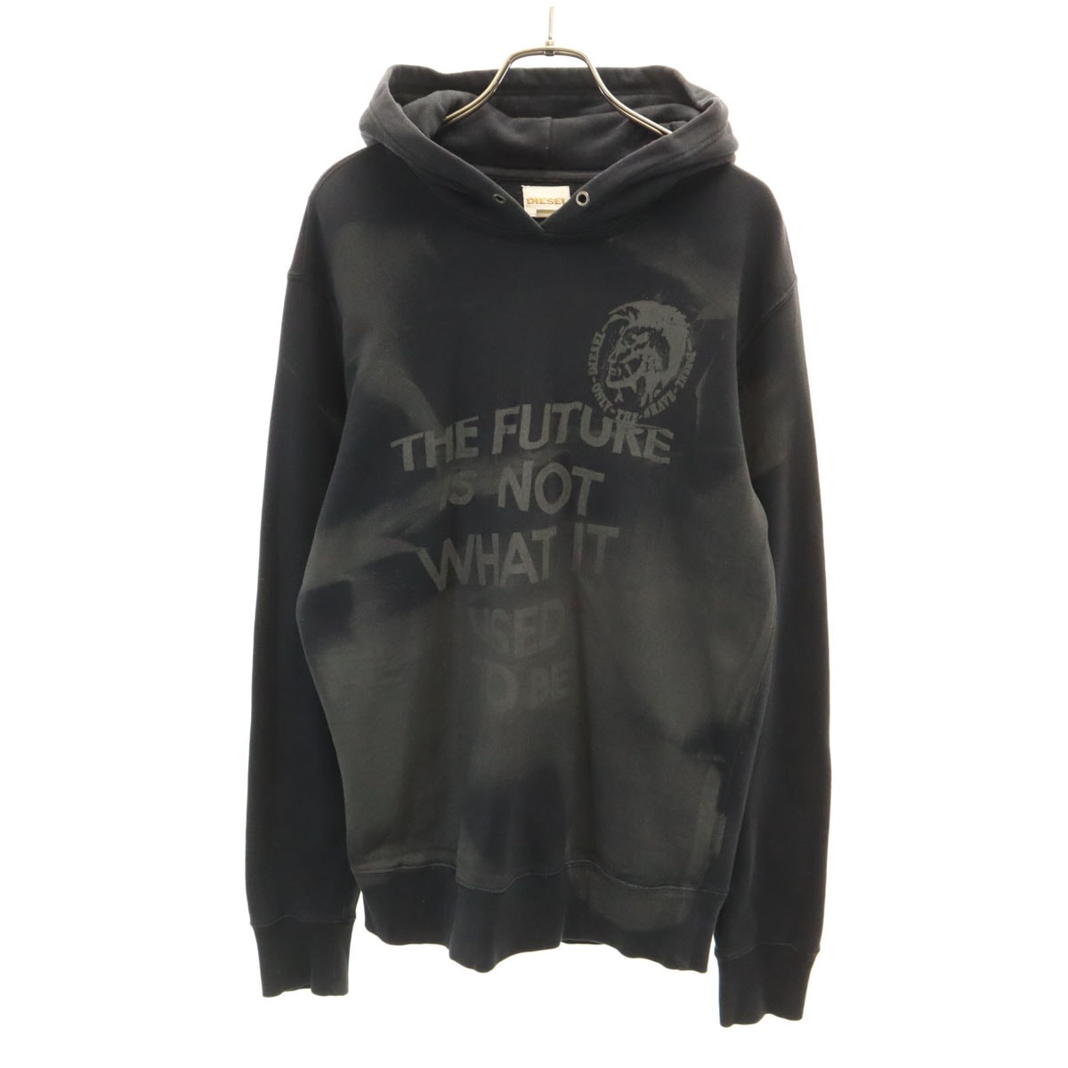 DIESEL ディーゼル 長袖 スウェットパーカー M ブラック