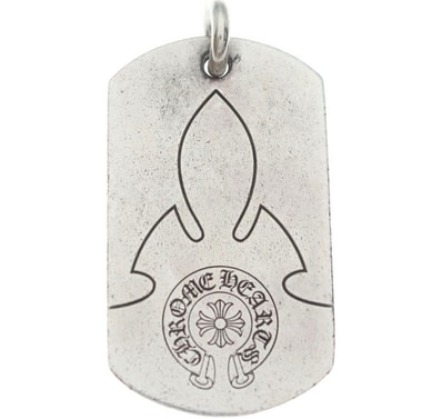 Chrome Hearts Dog Tag Fleurknee "Silver"